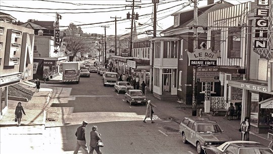 Le centre-ville en 1975