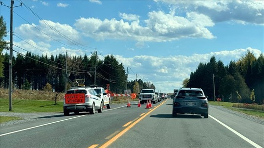 Circulation lourde sur la route 173