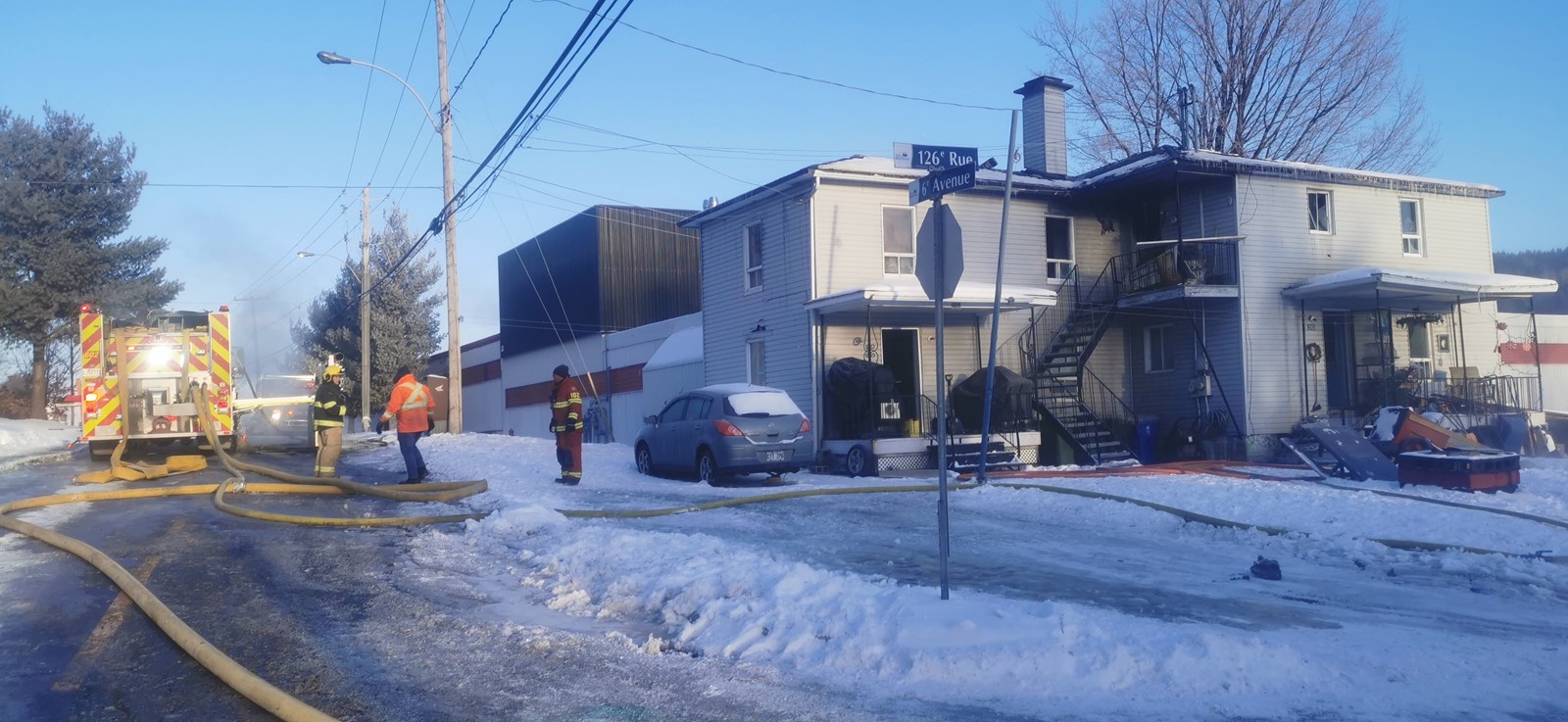 Incendie dans un immeuble à logements