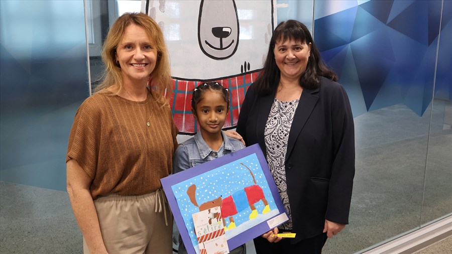 L’œuvre d’une élève inspire la carte de vœux du CSSBE