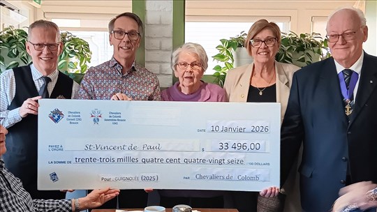 Guignolée des Chevaliers de Colomb: une récolte de 34 000 $