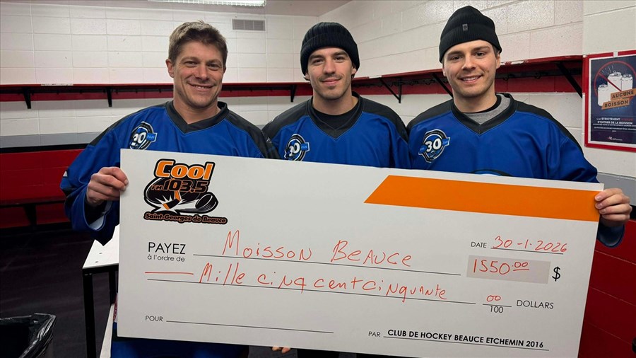 Le Cool FM remet 1 550$ à Moisson Beauce