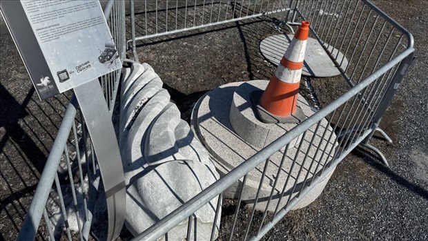 Saint-Georges: une sculpture de Beauce Art endommagée par un véhicule