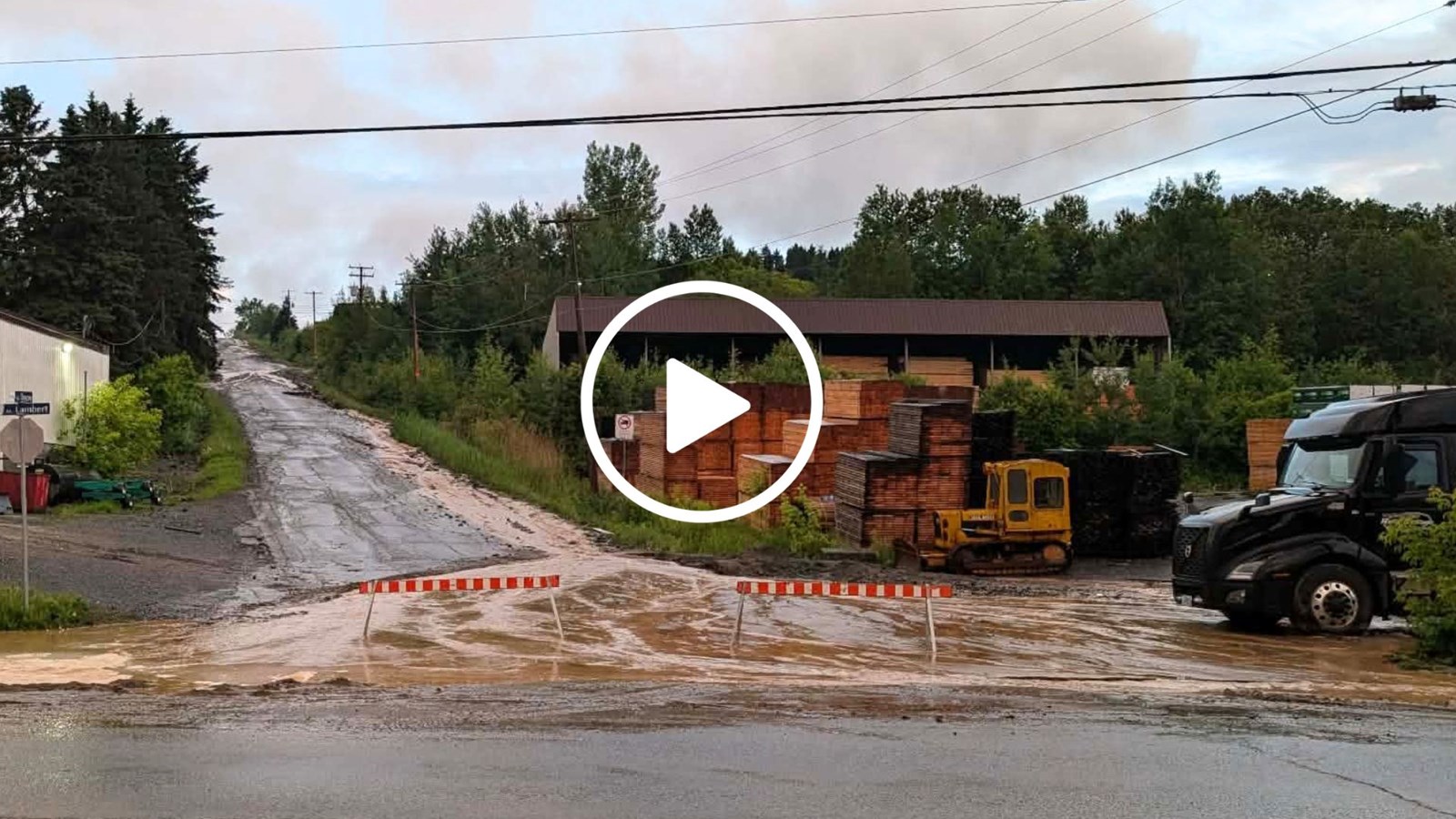 Coup d'eau intense sur Beauceville hier soir